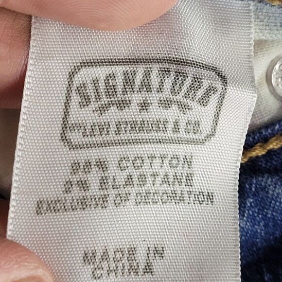 Levi's Upcycled Bleached Cutoff Jean Shorts 4 Mid Rise Stretch 5 Pocket Raw Hem - Picture 12 of 14